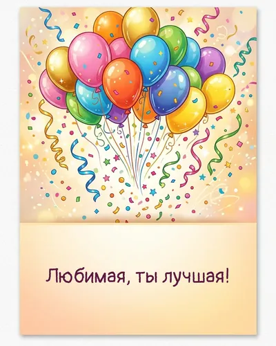 поздравительная открытка — Любимая, ты лучшая!